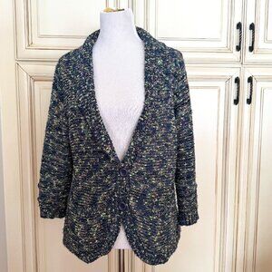 eci New York boucle knit cardigan sweater sz L Women's  top